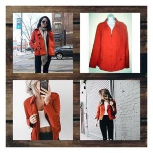 CATO Rust Faux Suede Zip Jacket 1X 14 16